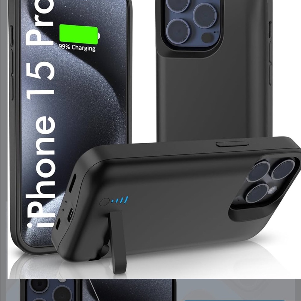 NEW in Box Black Charging Case for iPhone 15 Pro C plug